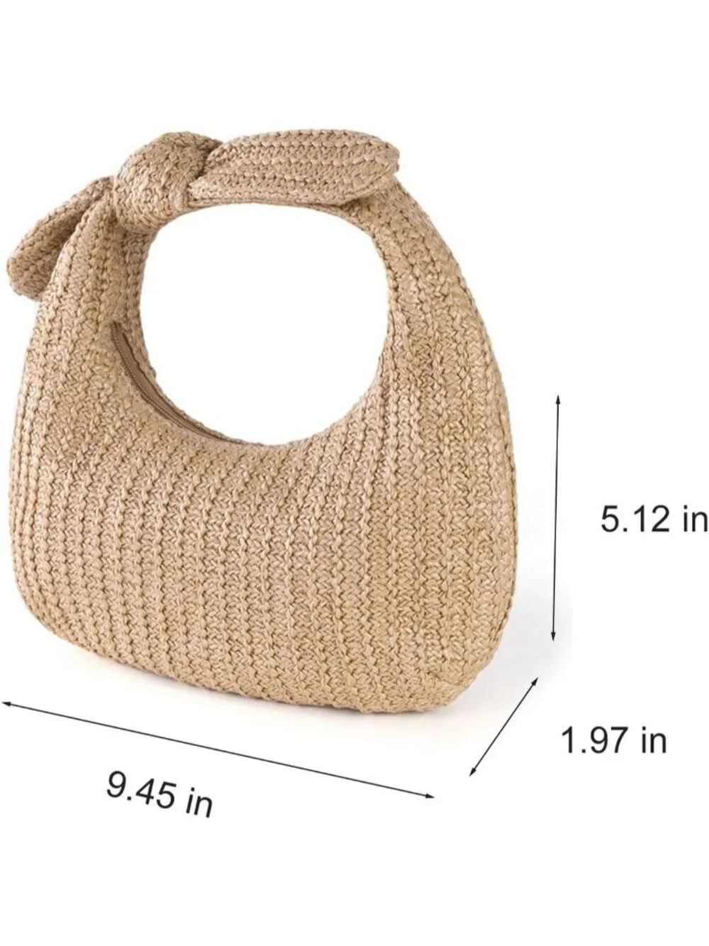 Women’s Khaki4 Straw Woven Clutch Purse Crossbody Evening Wedding Handbag